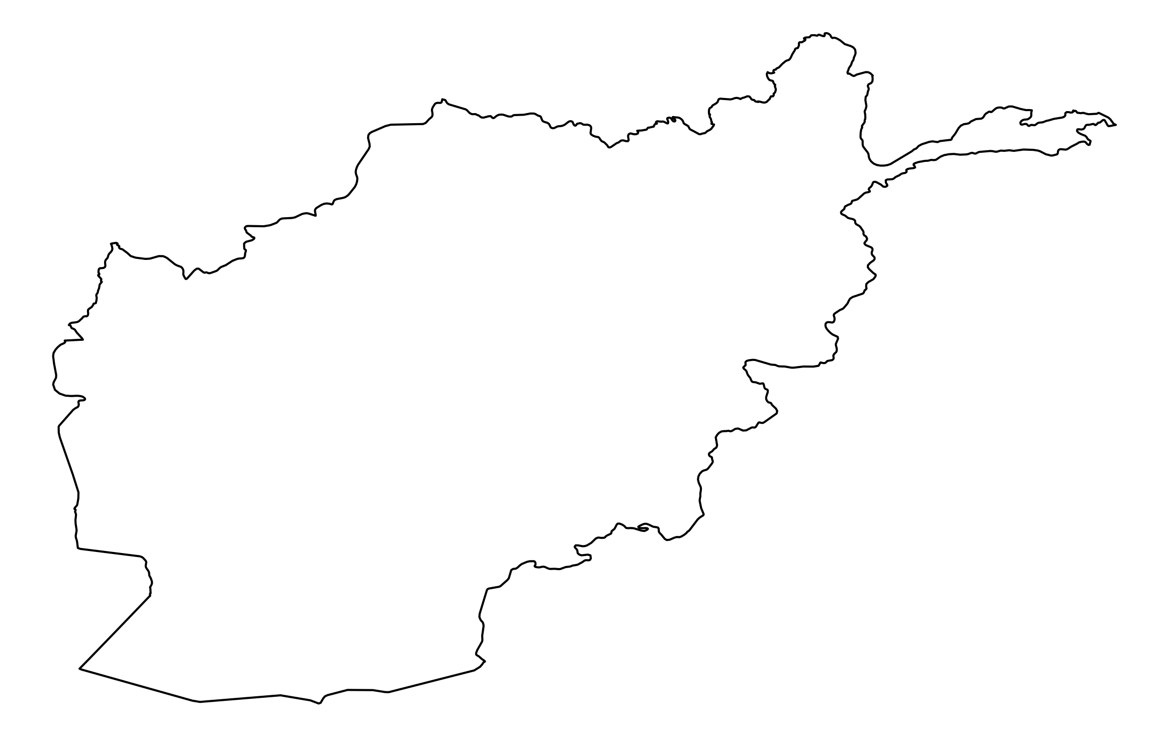 Afghanistan Outline Map