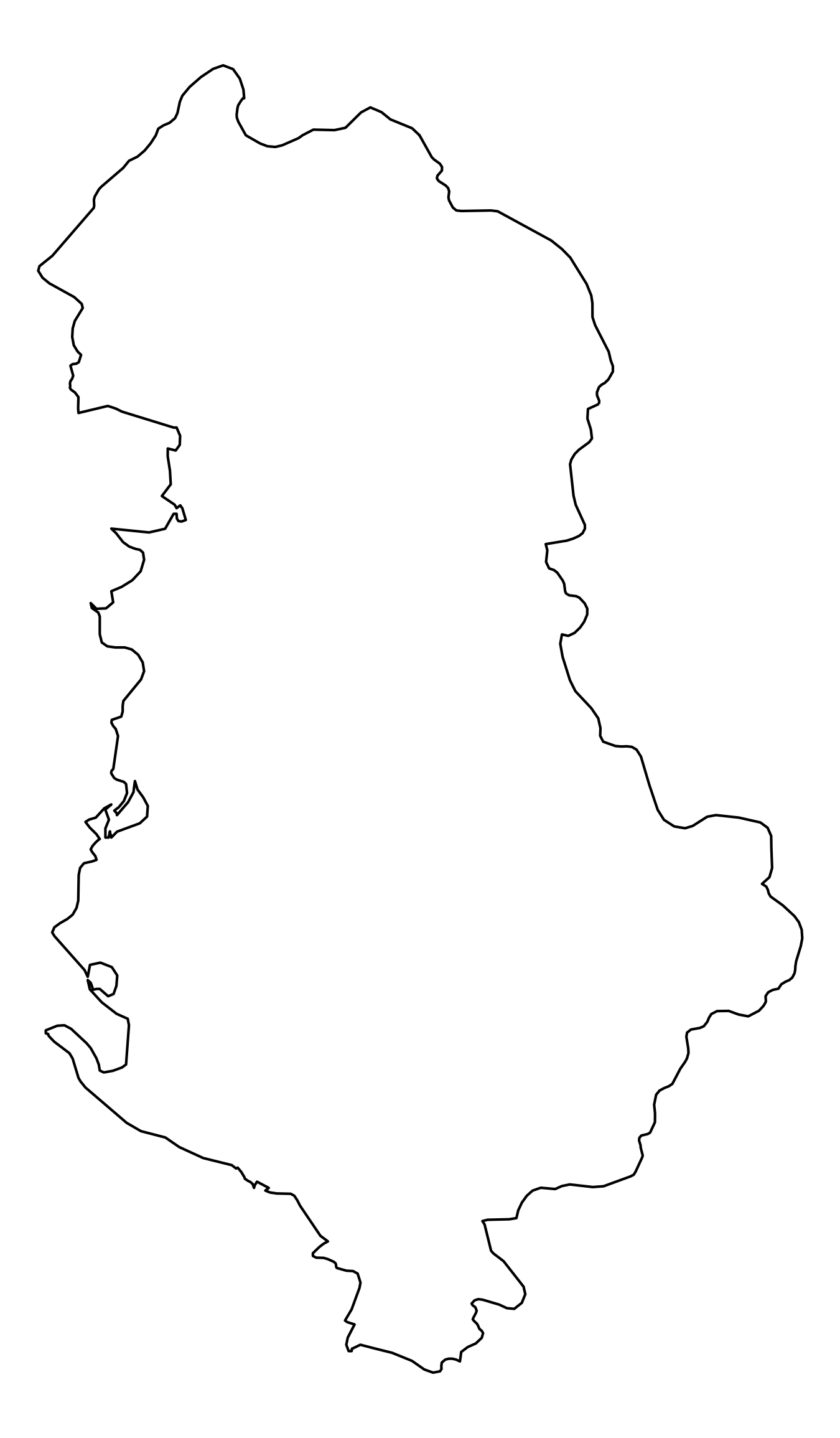 Albania Outline Map