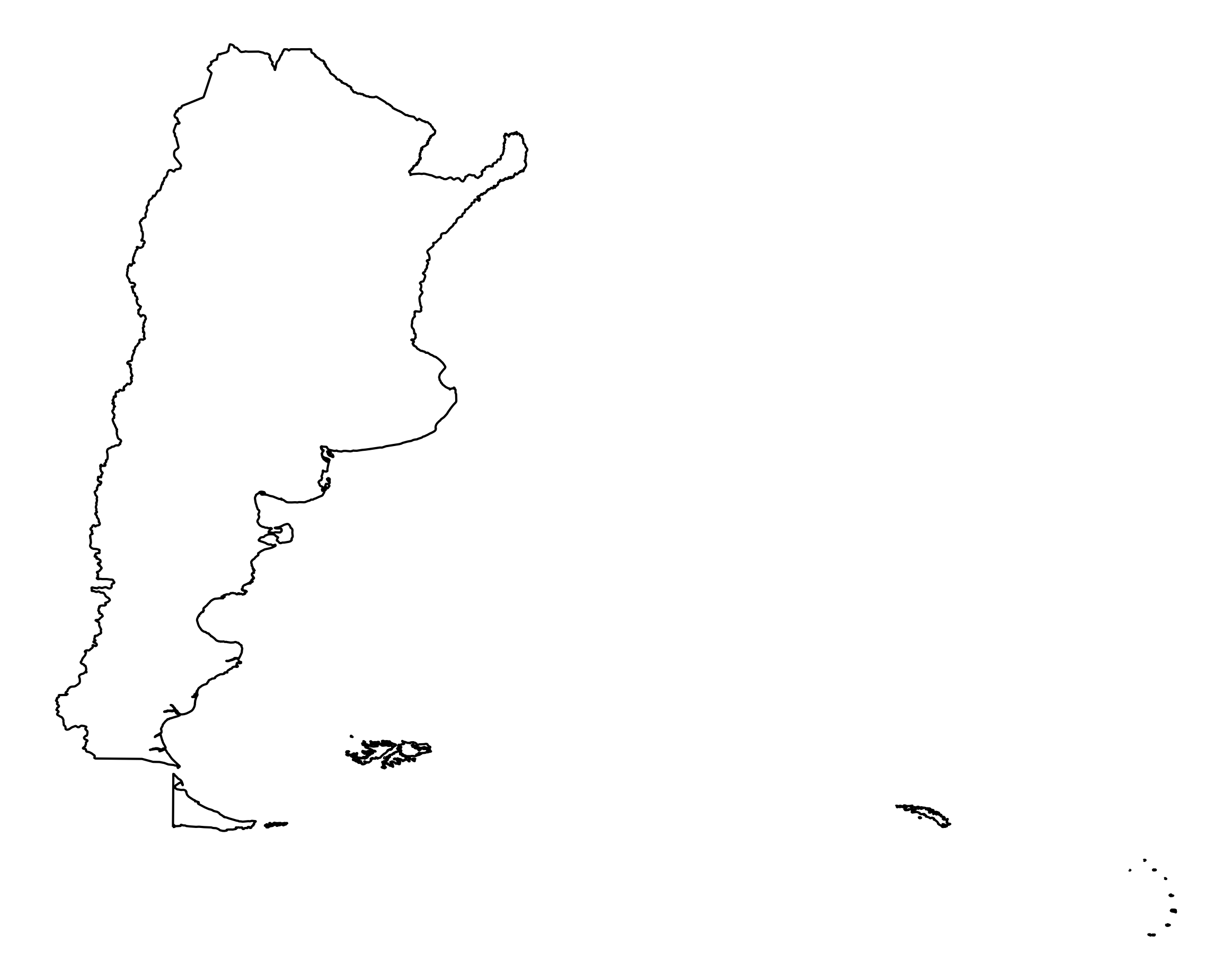 Argentina Official Outline Map