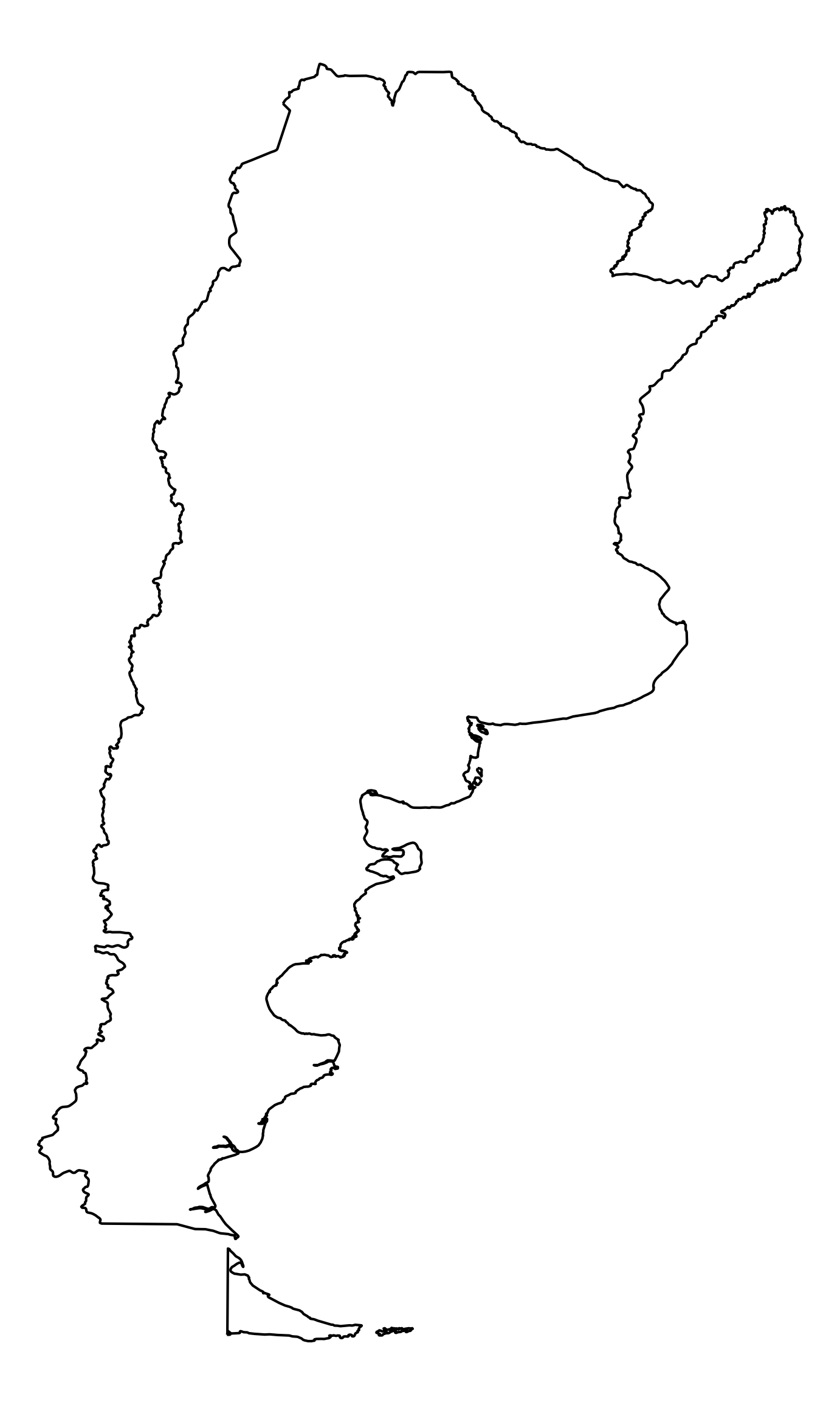 Argentina Outline Map