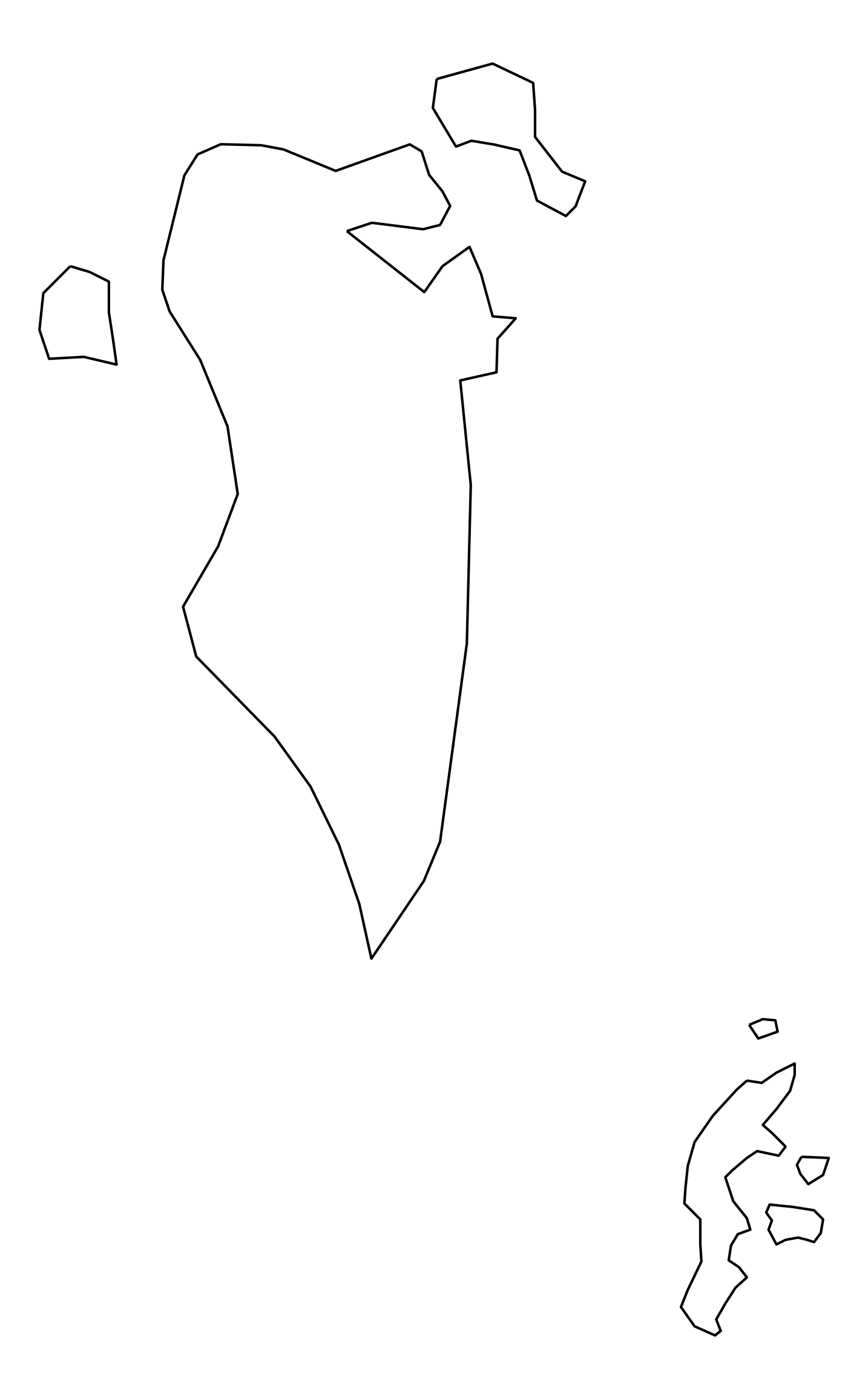Bahrain Outline Map