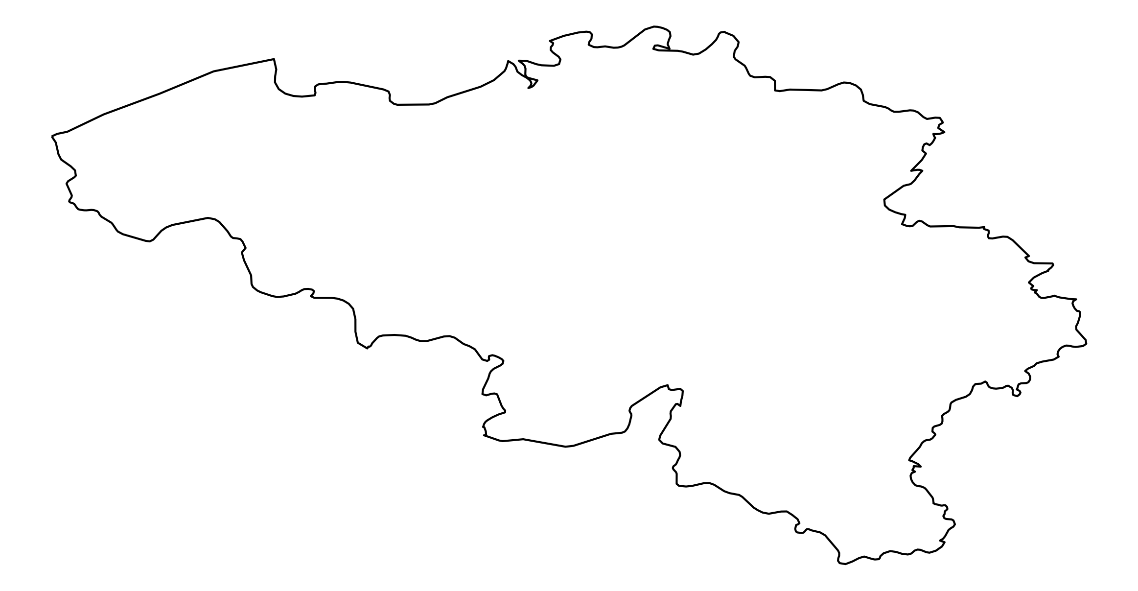 Belgium Outline Map