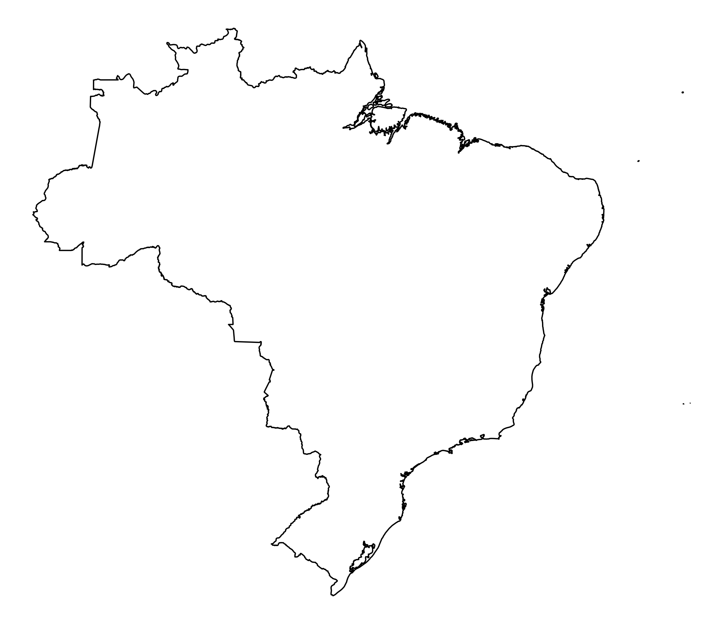 Brazil Official Outline Map