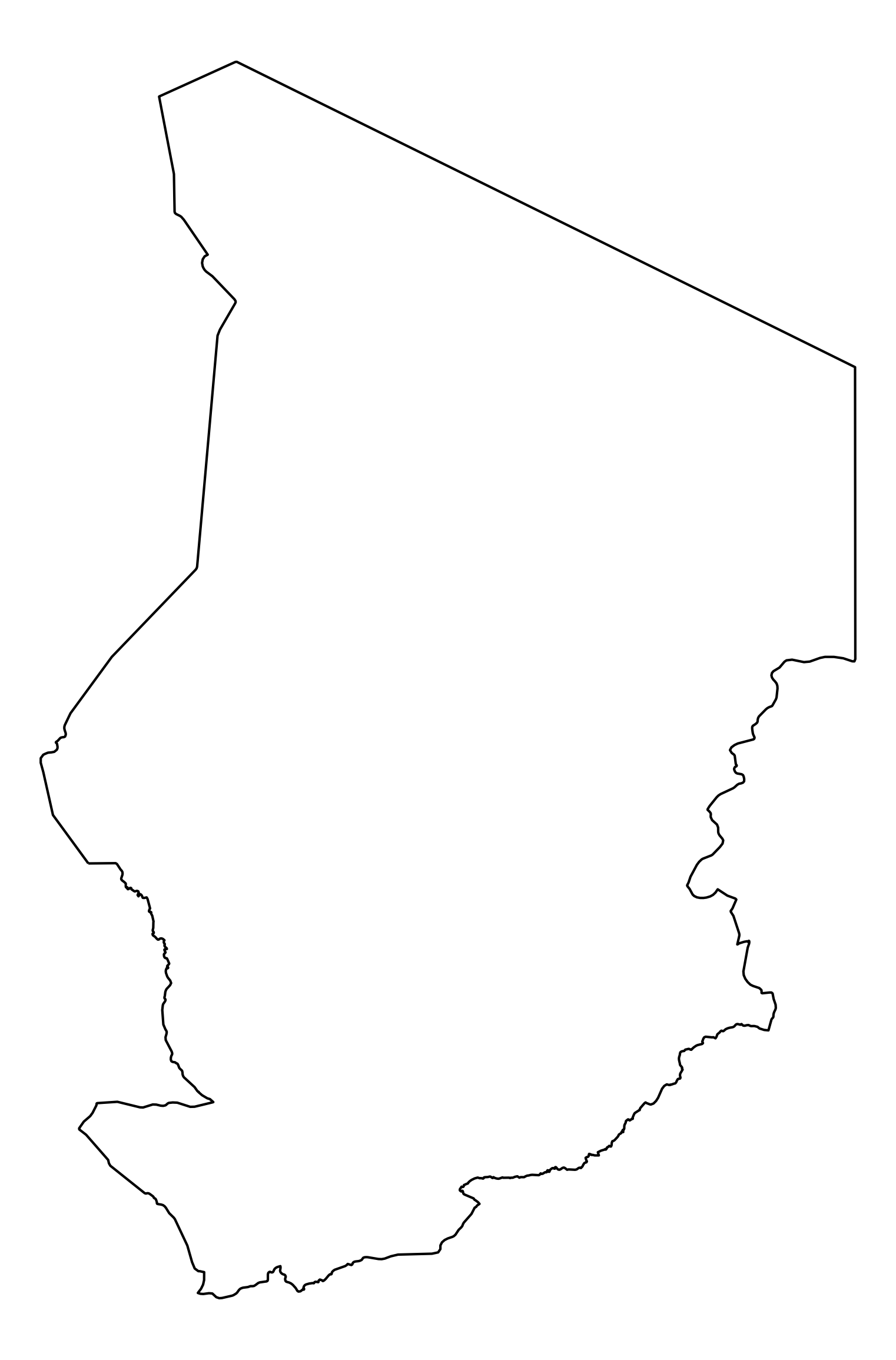 Chad Outline Map