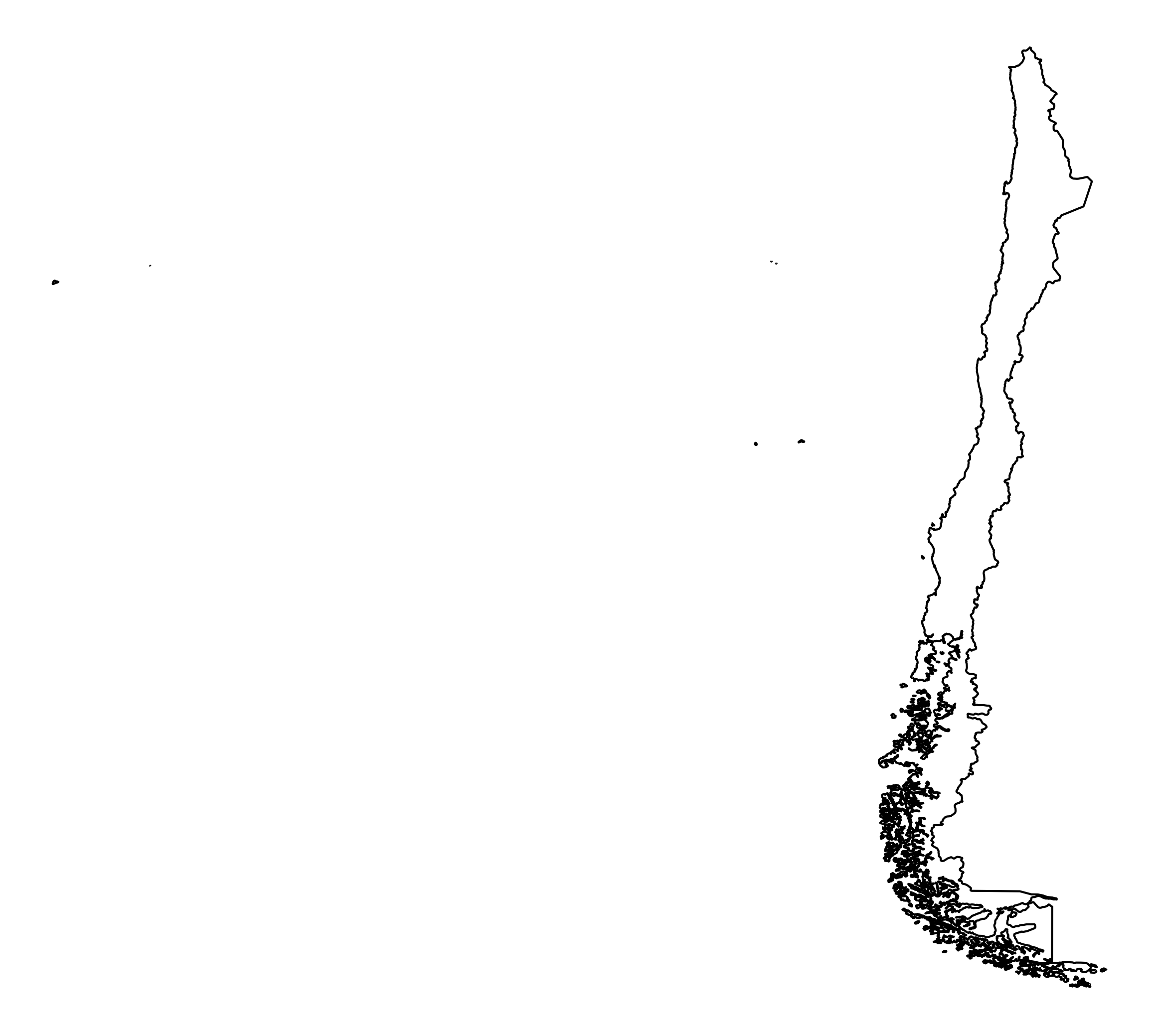 Chile Outline Map