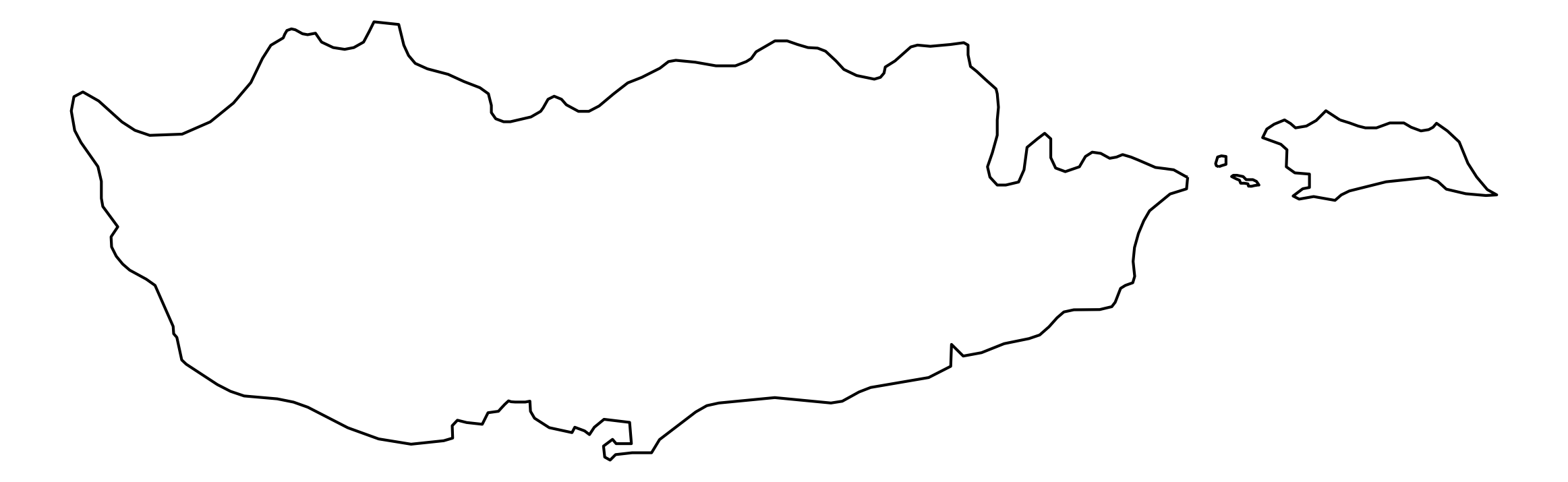 Cyprus Outline Map