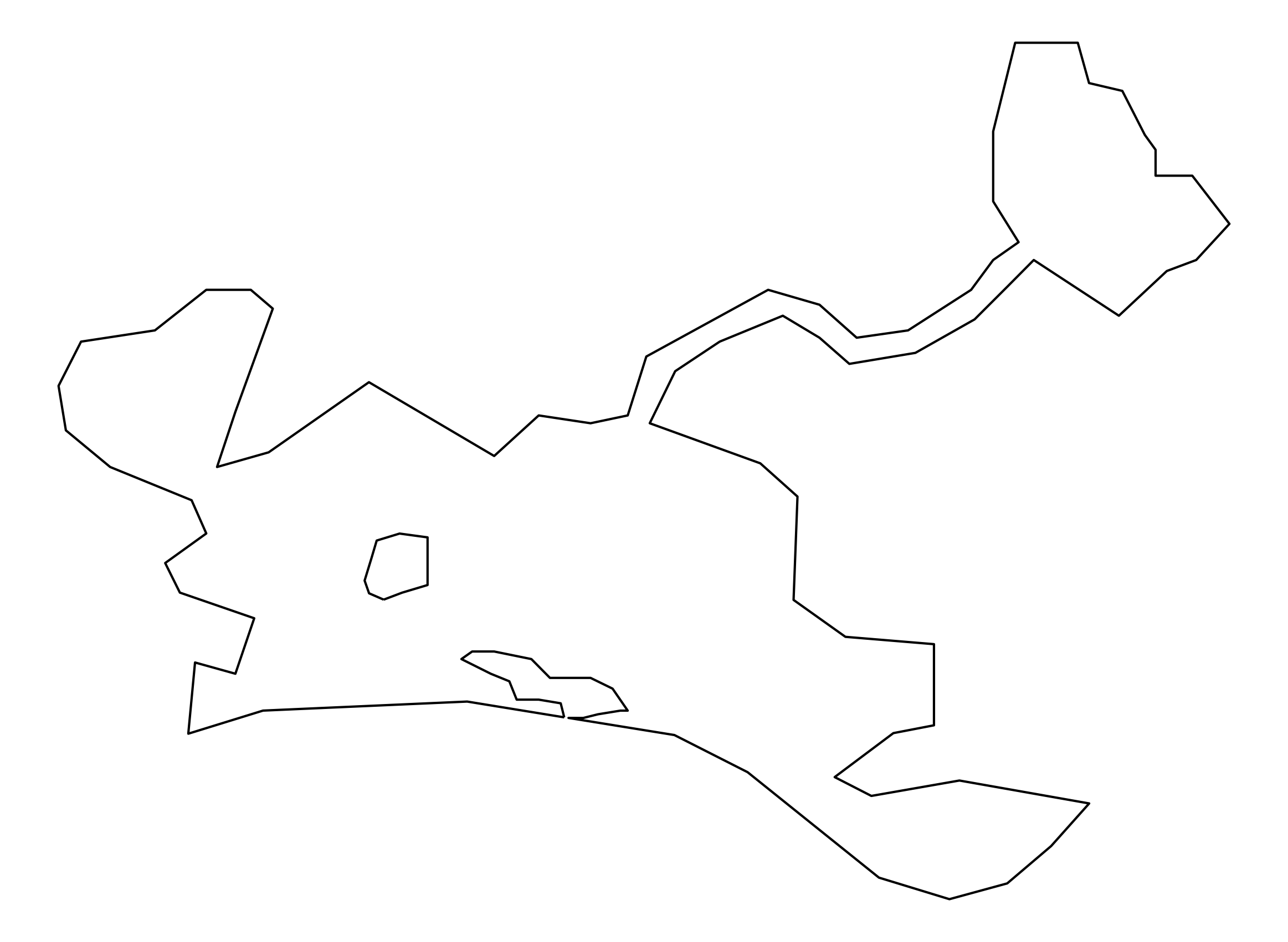 Dhekelia Cantonment Outline Map