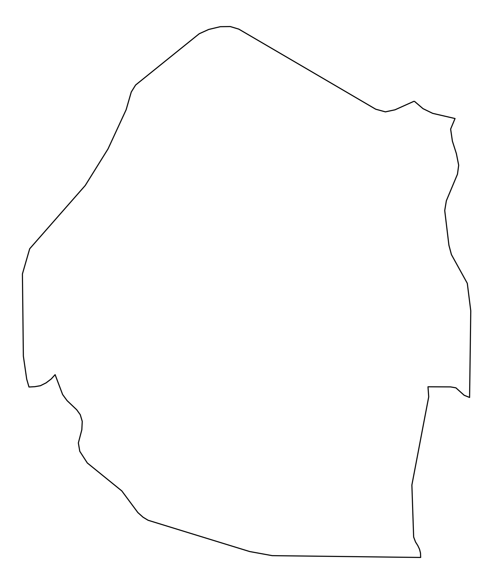 Eswatini Outline Map