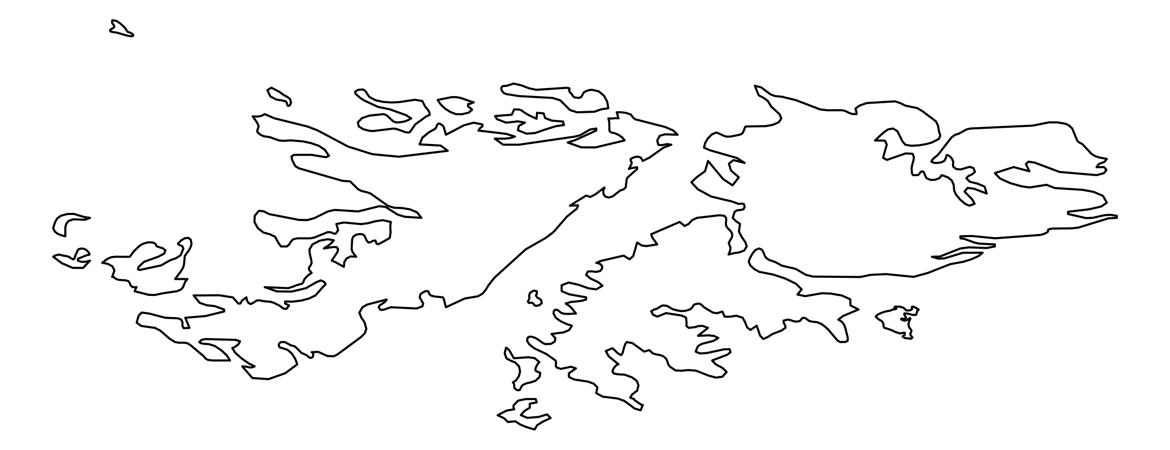 Falkland Islands Outline Map