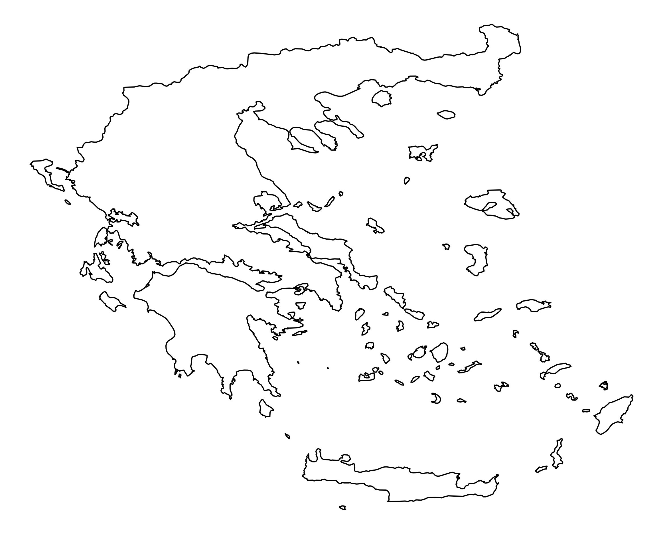 Greece Official Outline Map