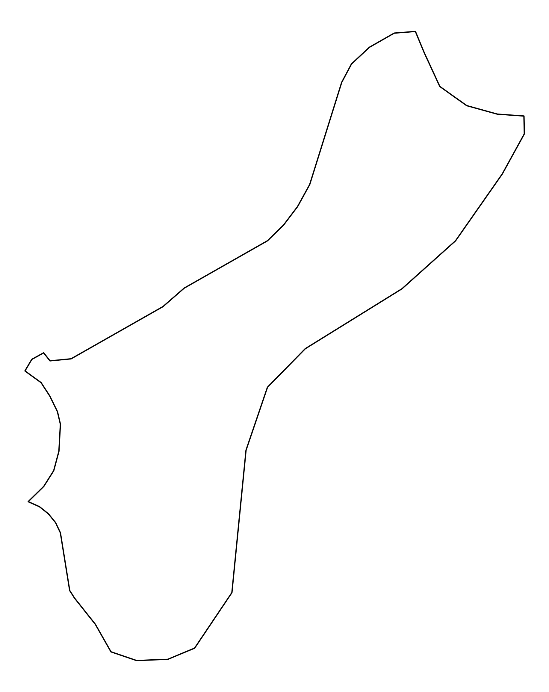 Guam Outline Map