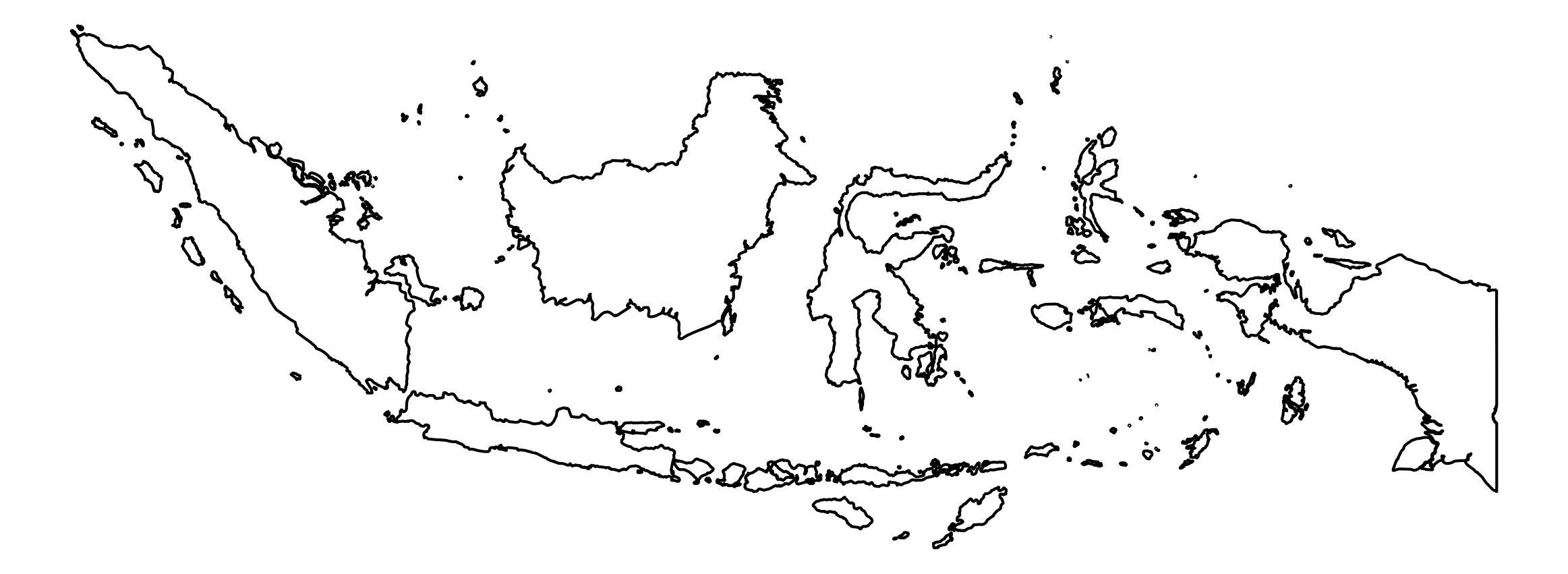 Indonesia Outline Map