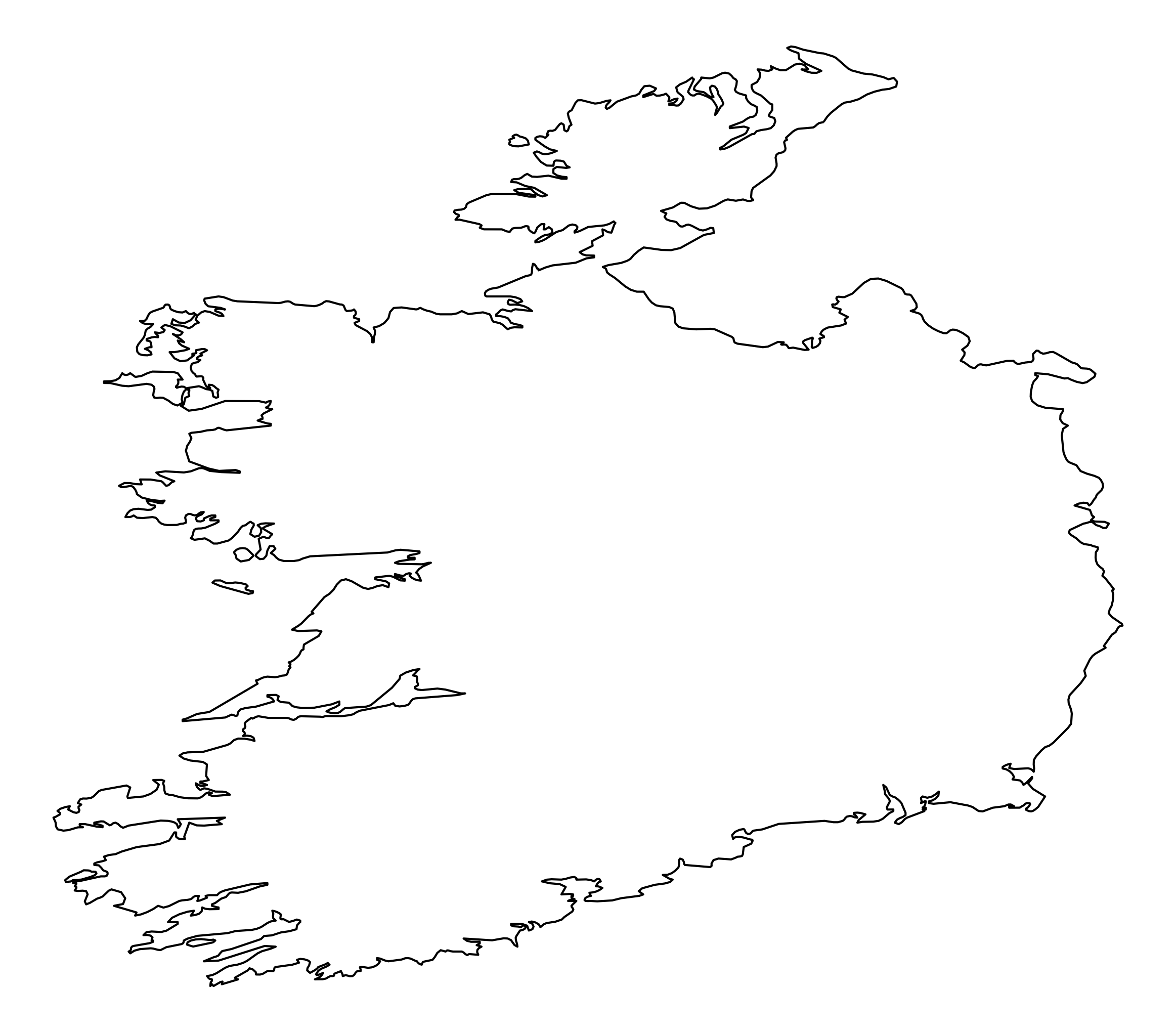 Ireland Outline Map