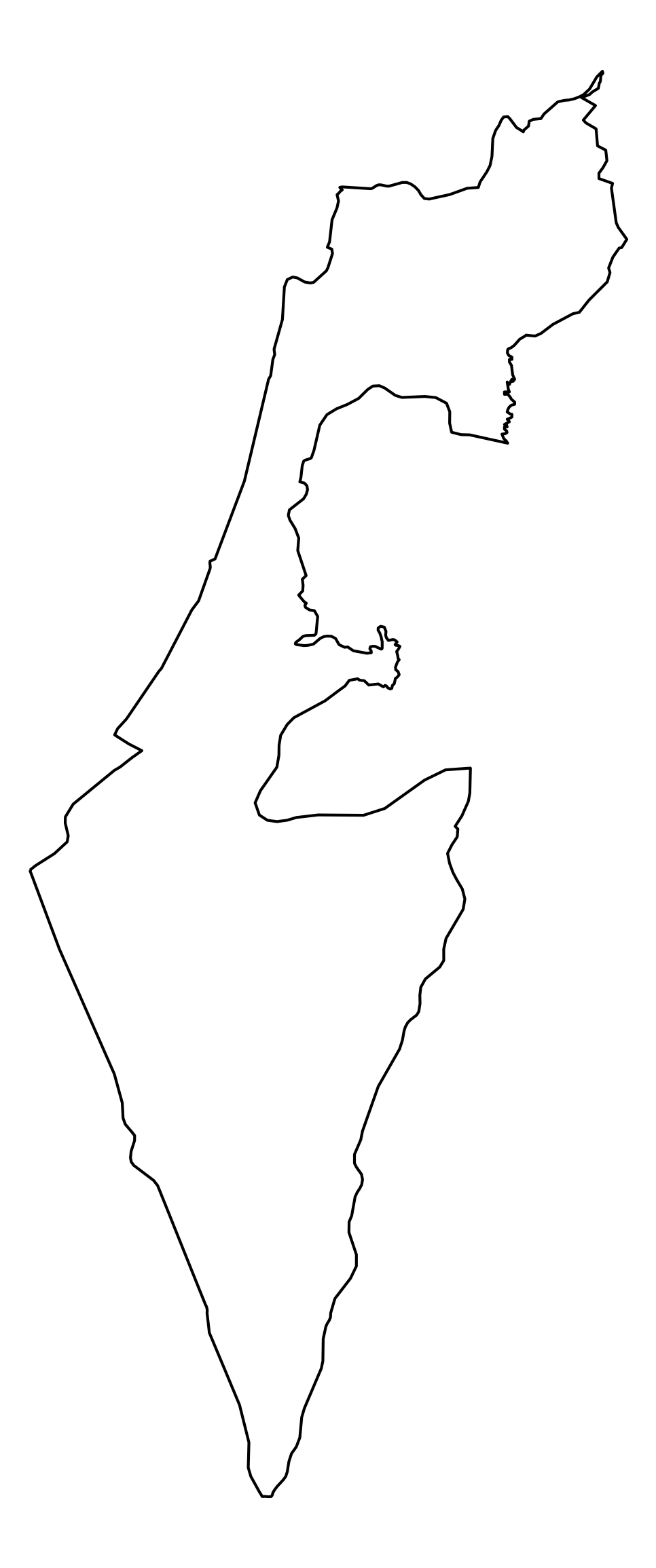 Israel Outline Map