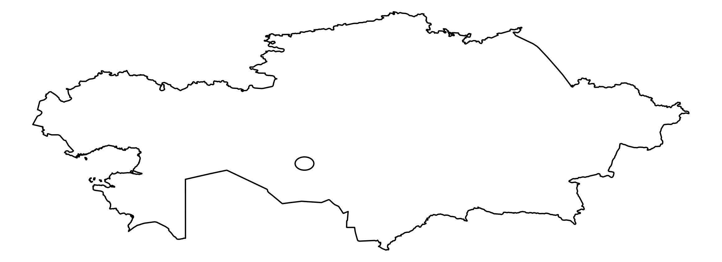 Kazakhstan Outline Map