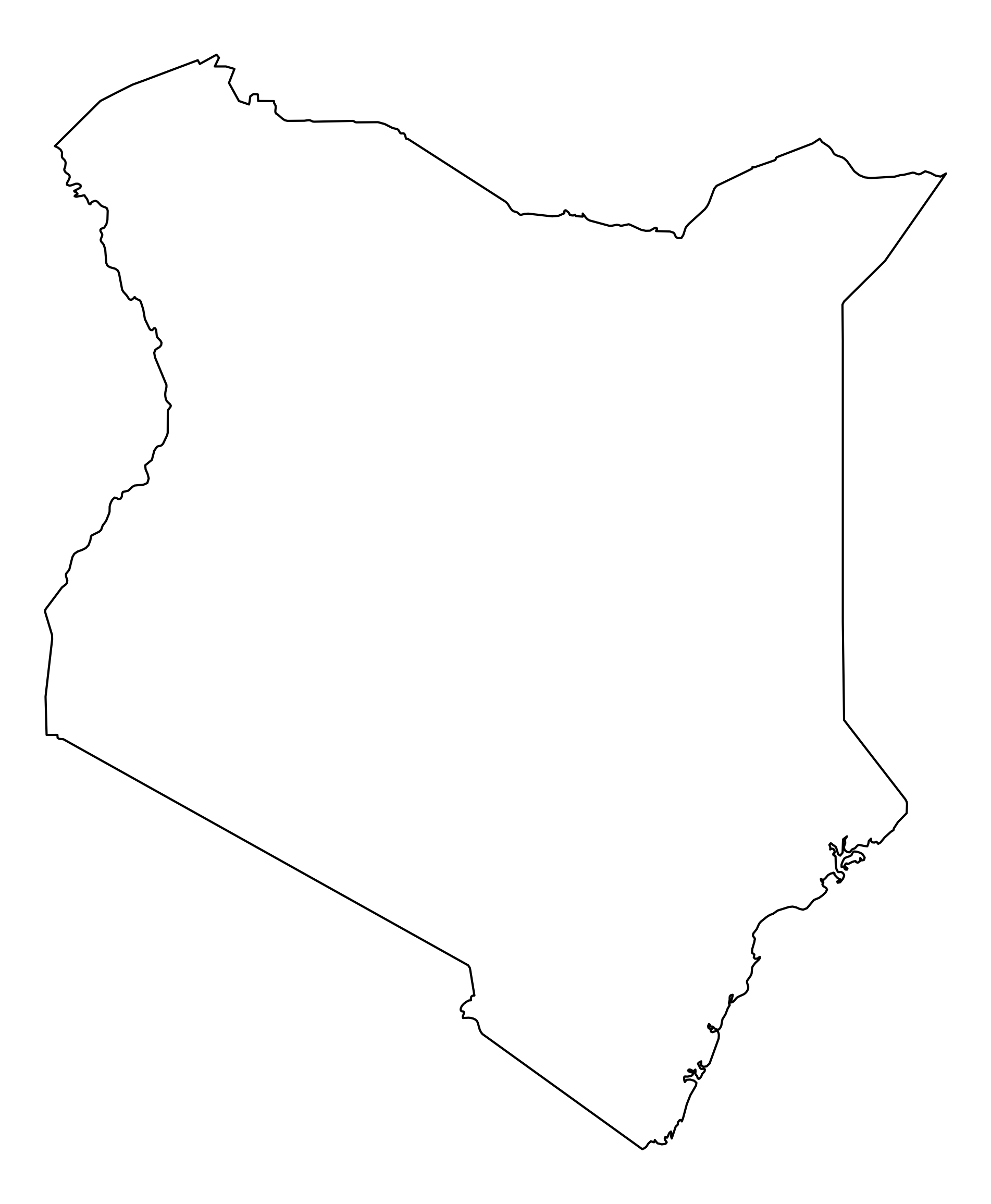 Kenya Outline Map