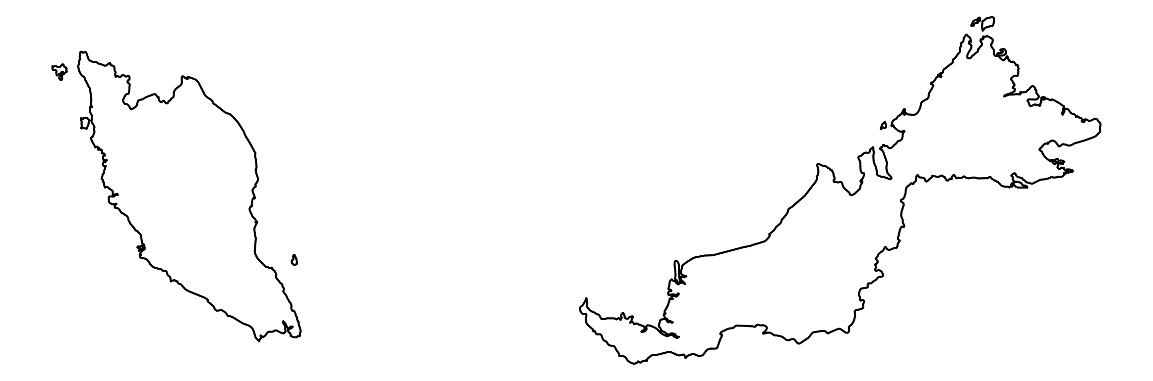 Malaysia Outline Map