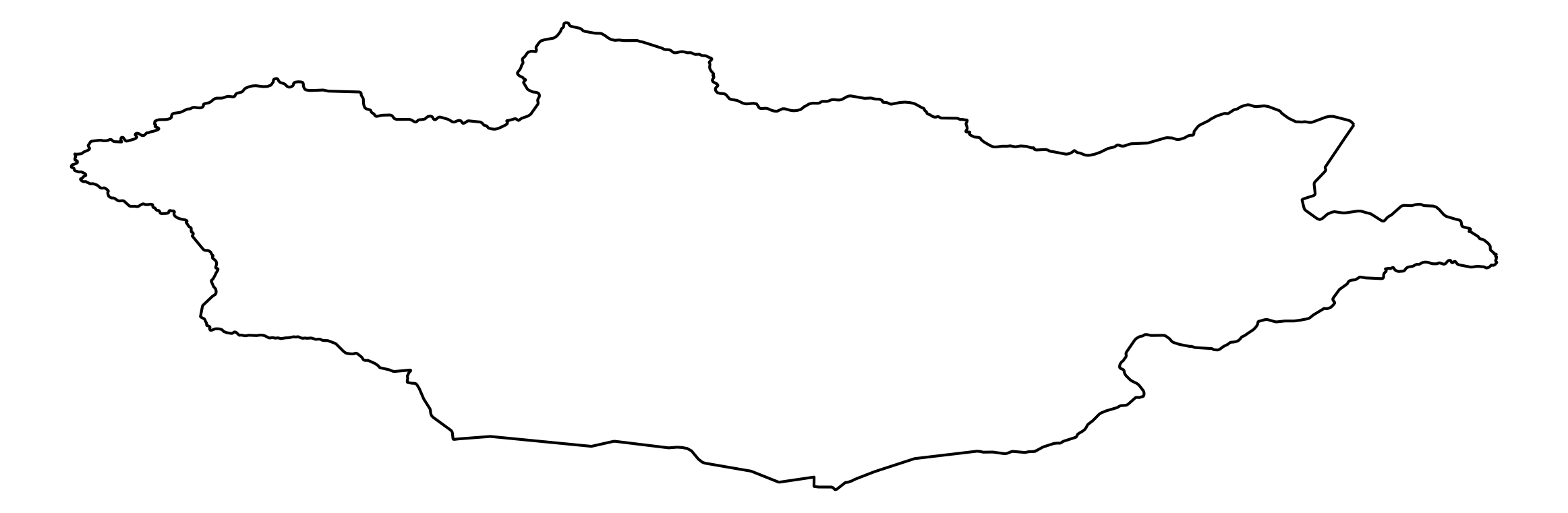 Mongolia Outline Map