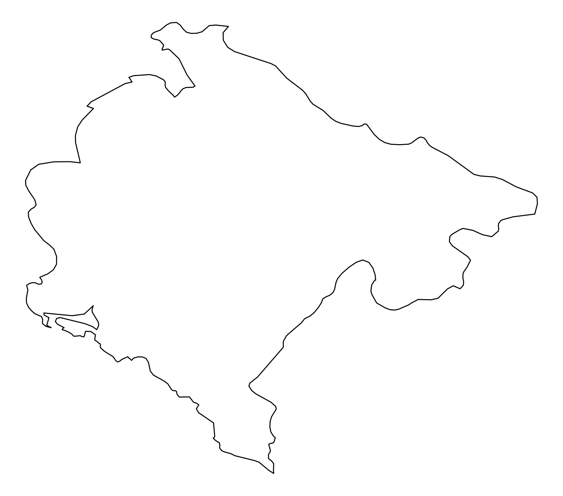 Montenegro Outline Map
