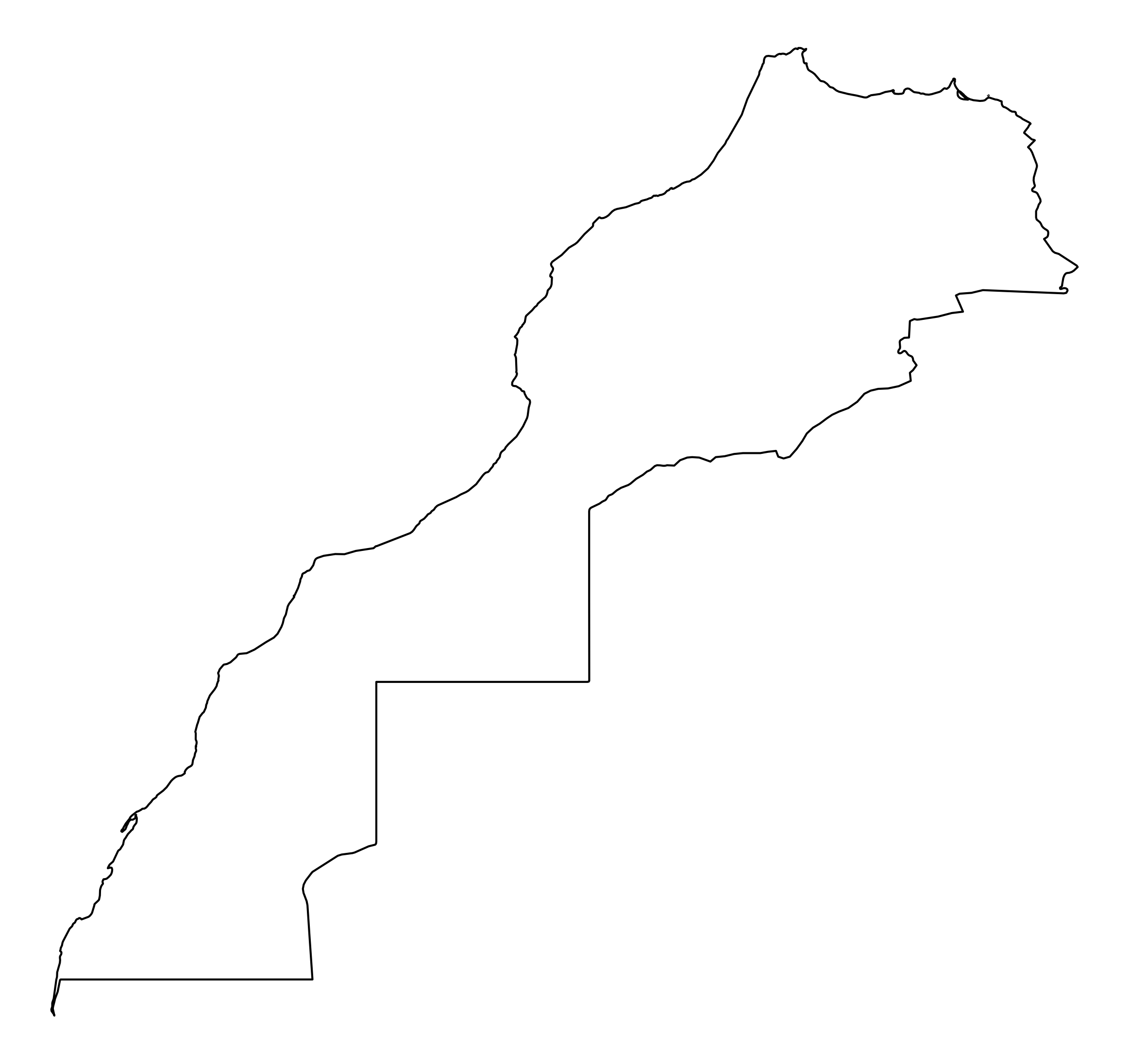 Morocco Official Outline Map