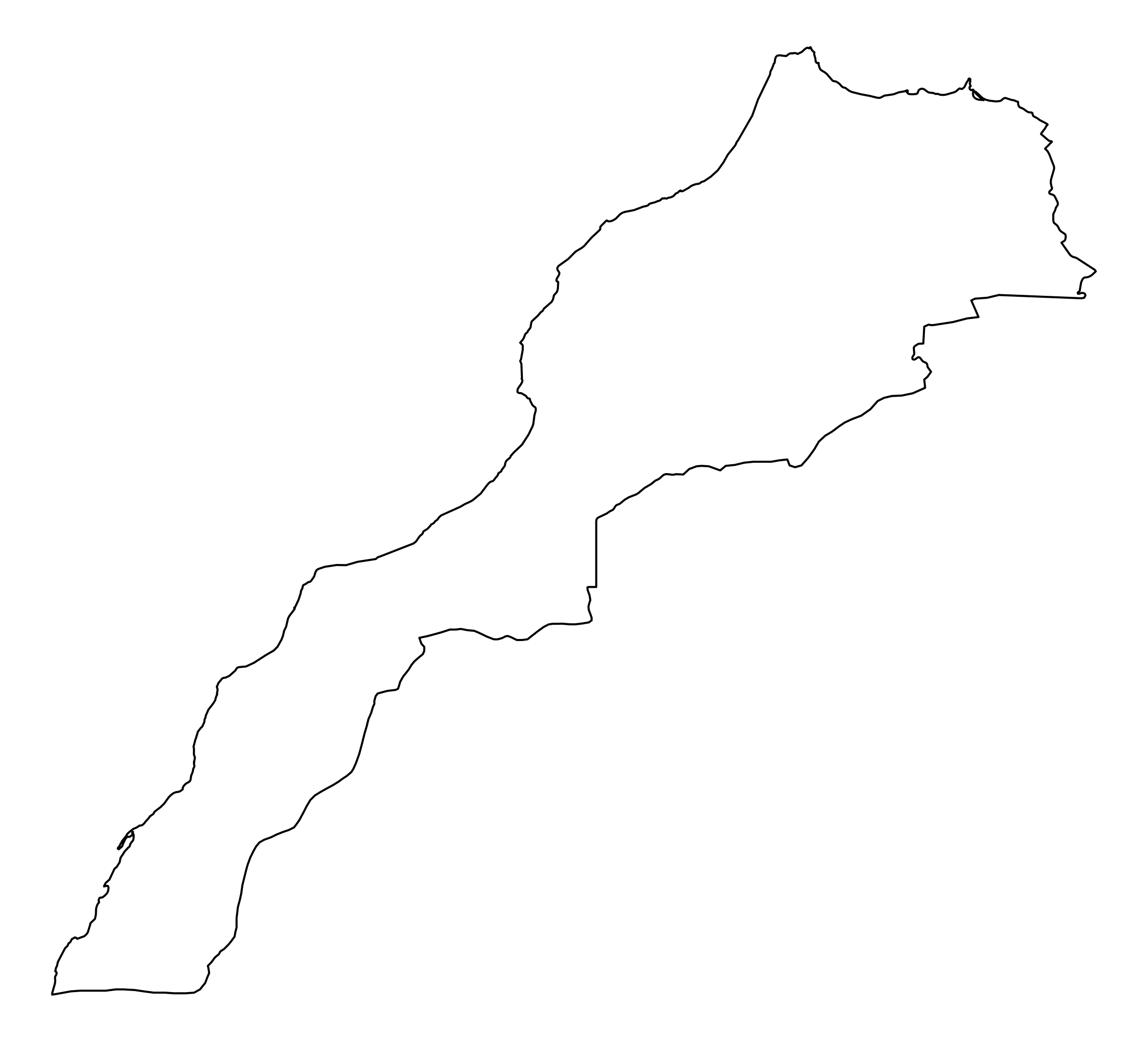Morocco Outline Map