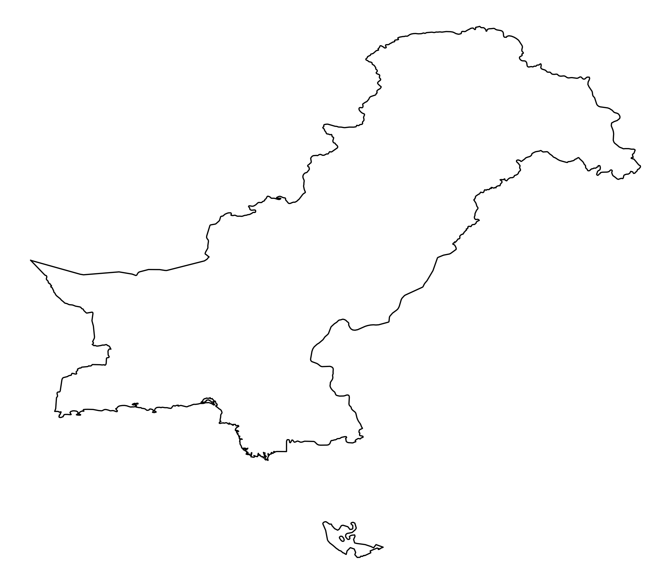 Pakistan Official Outline Map