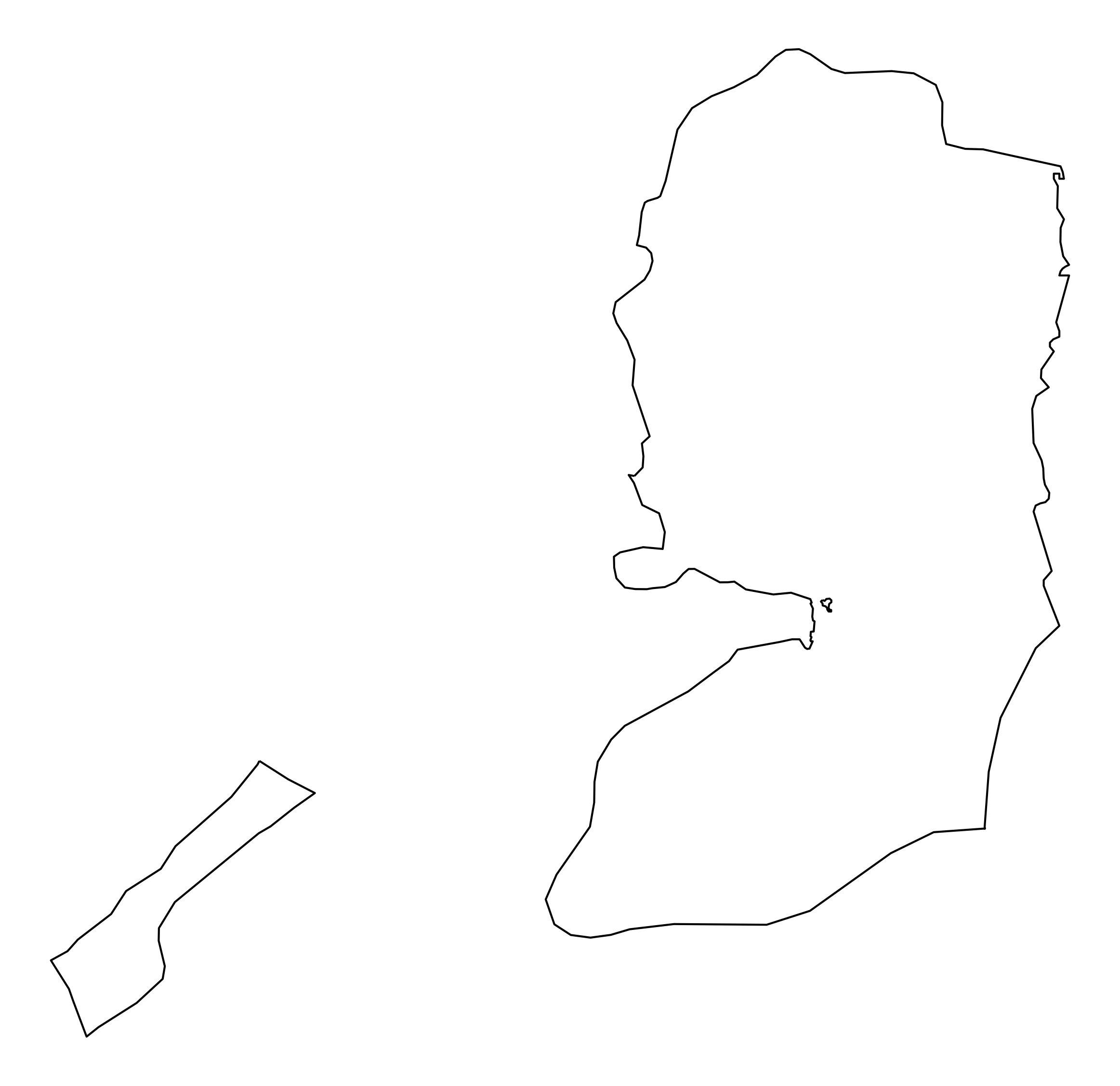 Palestine Official Outline Map