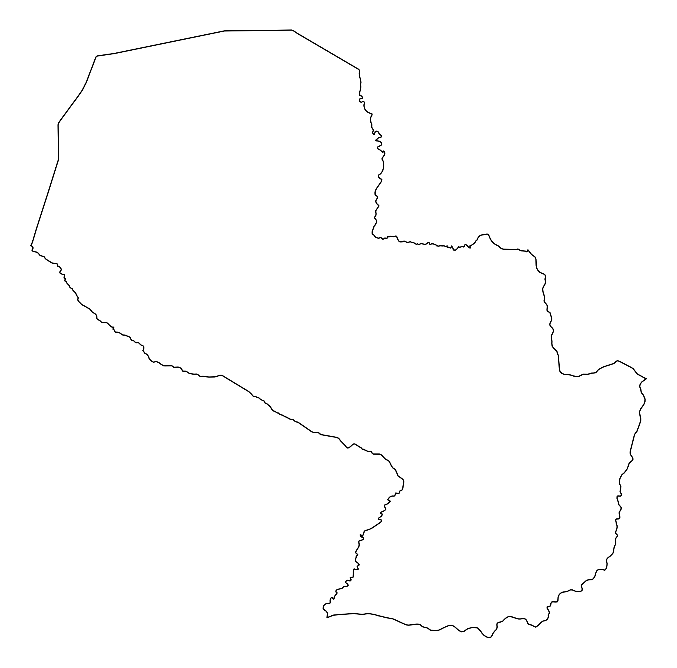 Paraguay Outline Map