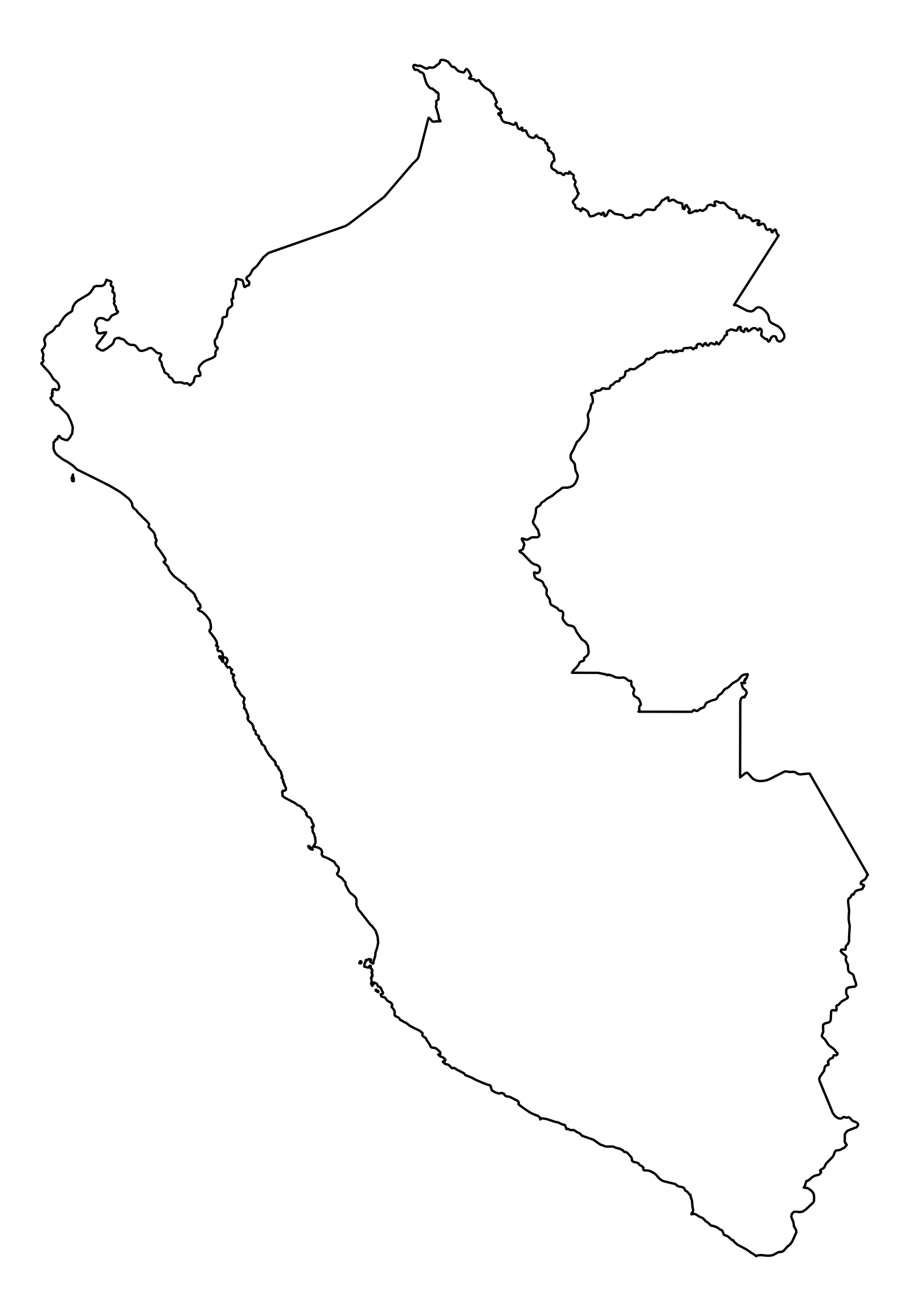 Peru Outline Map