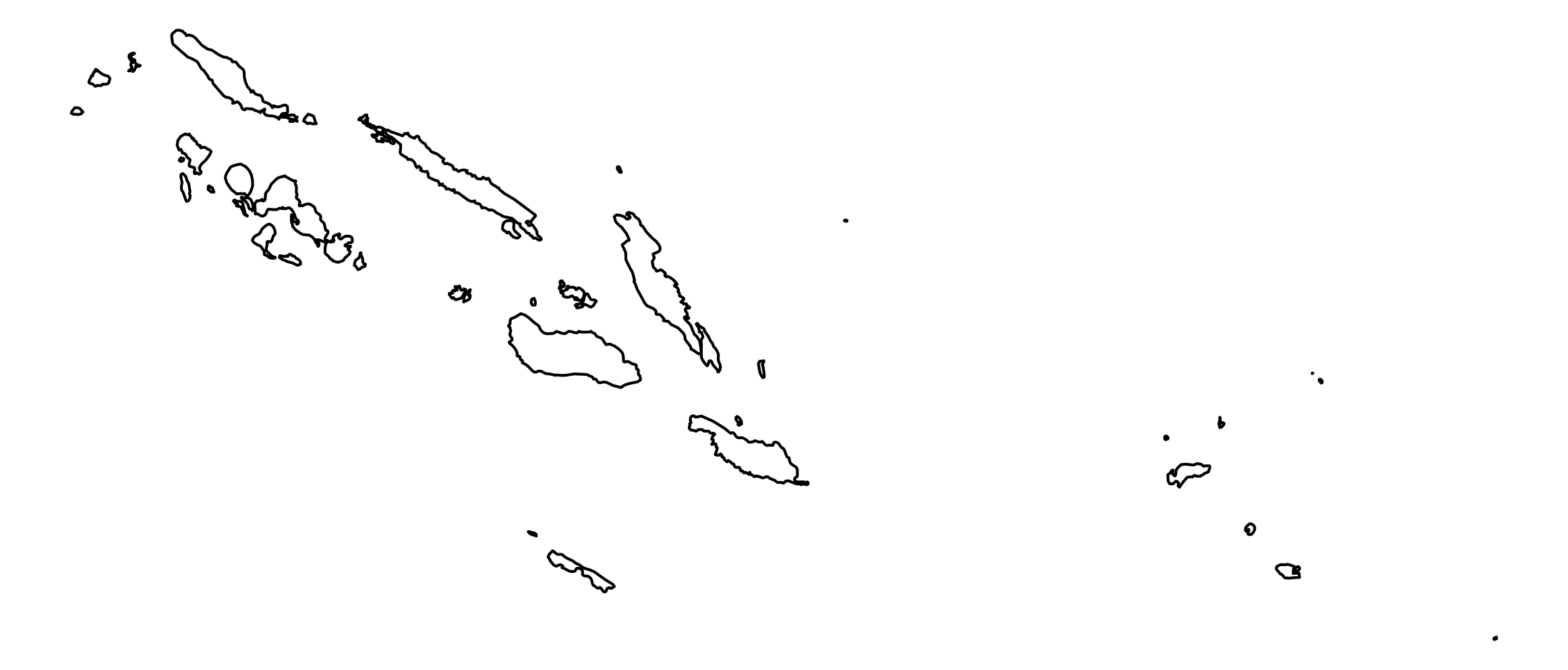 Solomon Islands Outline Map