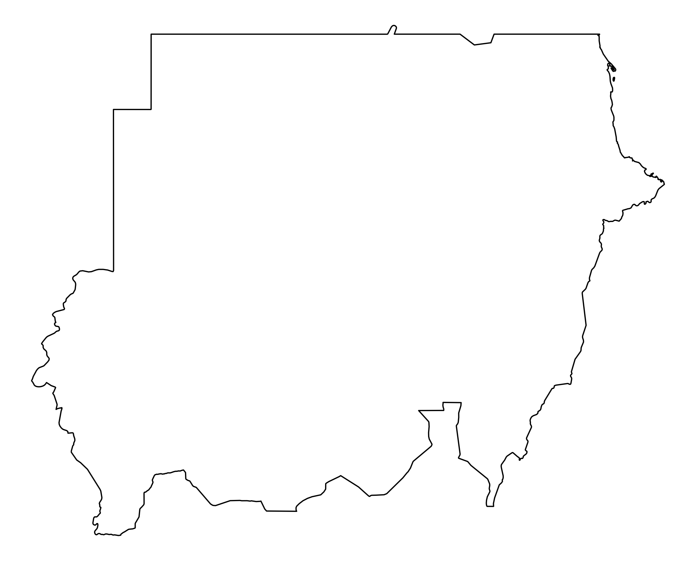 Sudan Outline Map