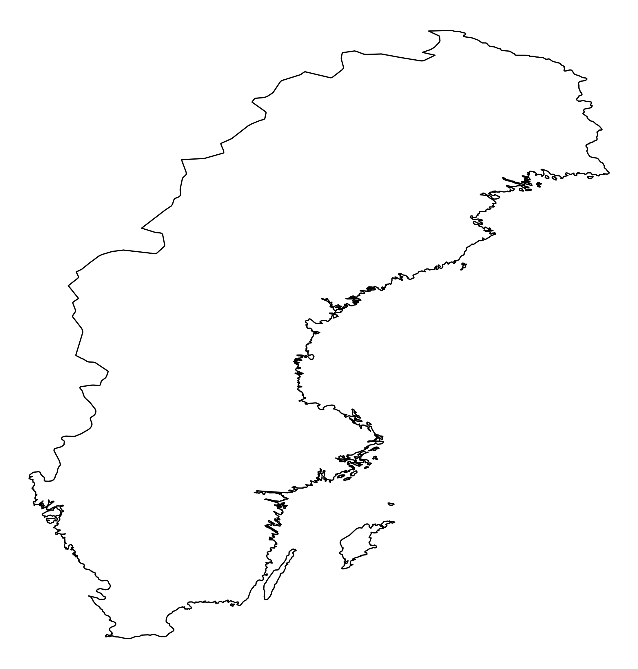 Sweden Official Outline Map