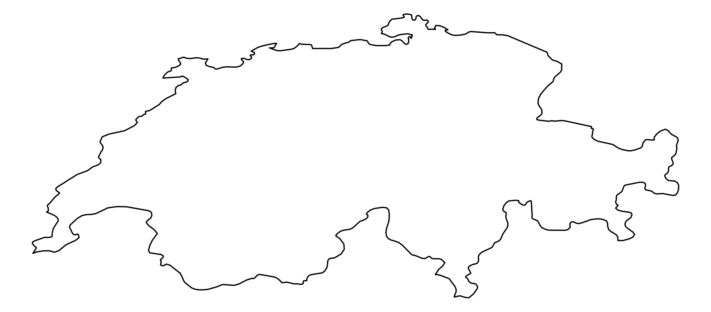 Switzerland Outline Map