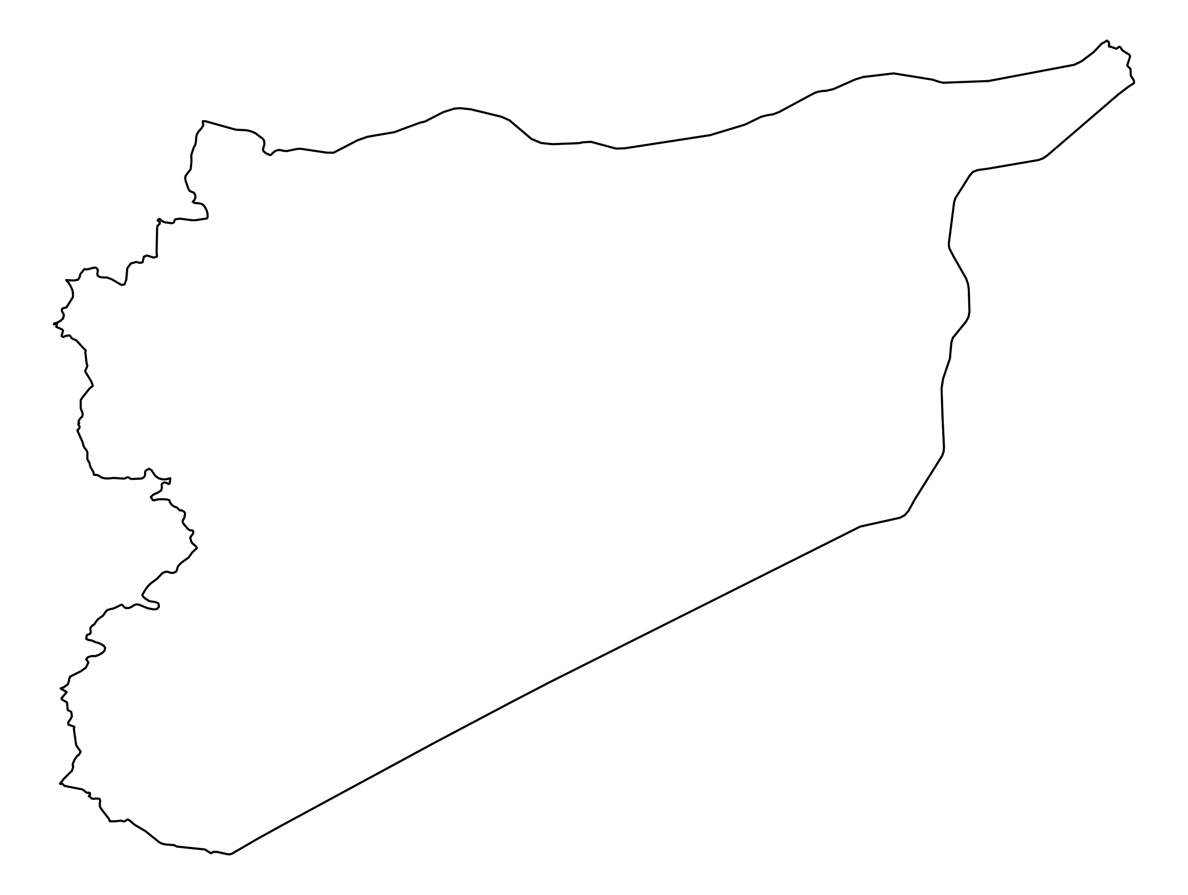 Syria Outline Map