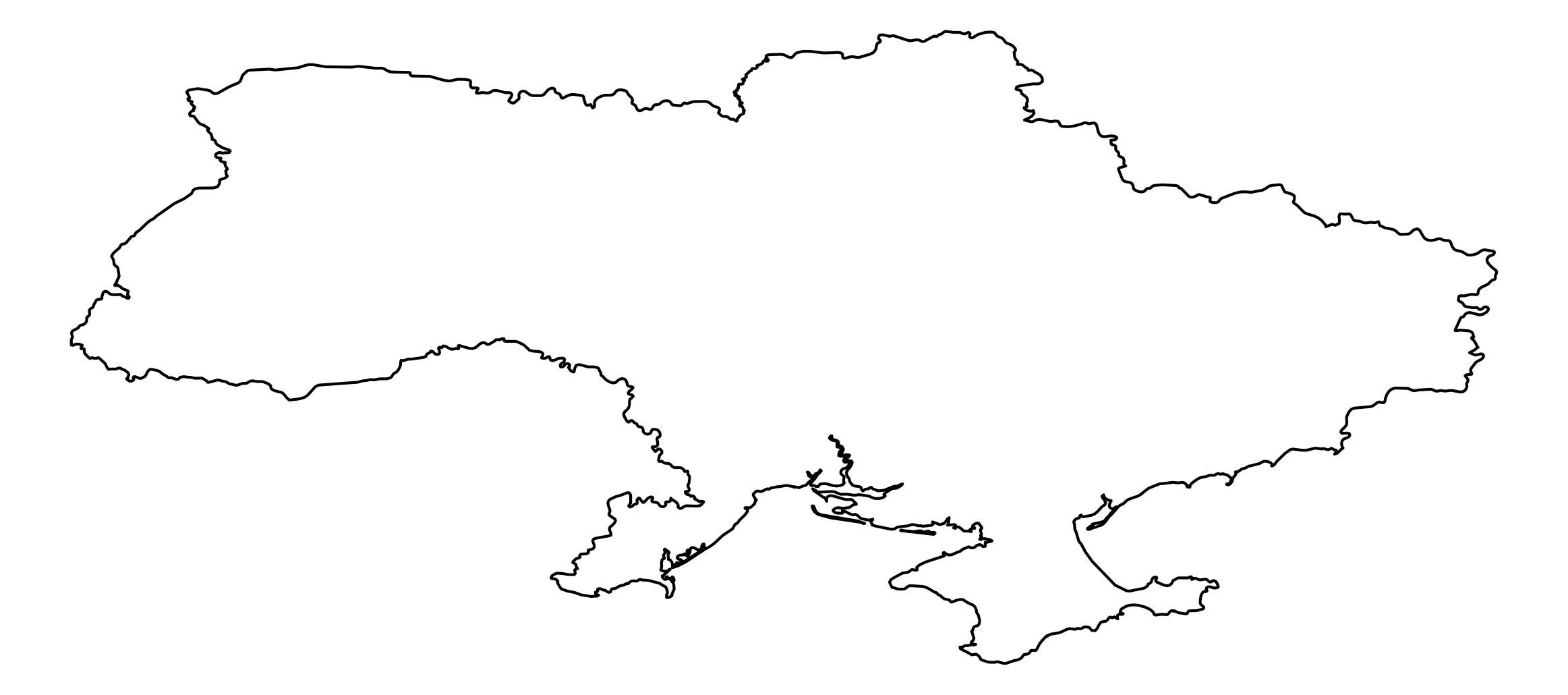 Ukraine Official Outline Map