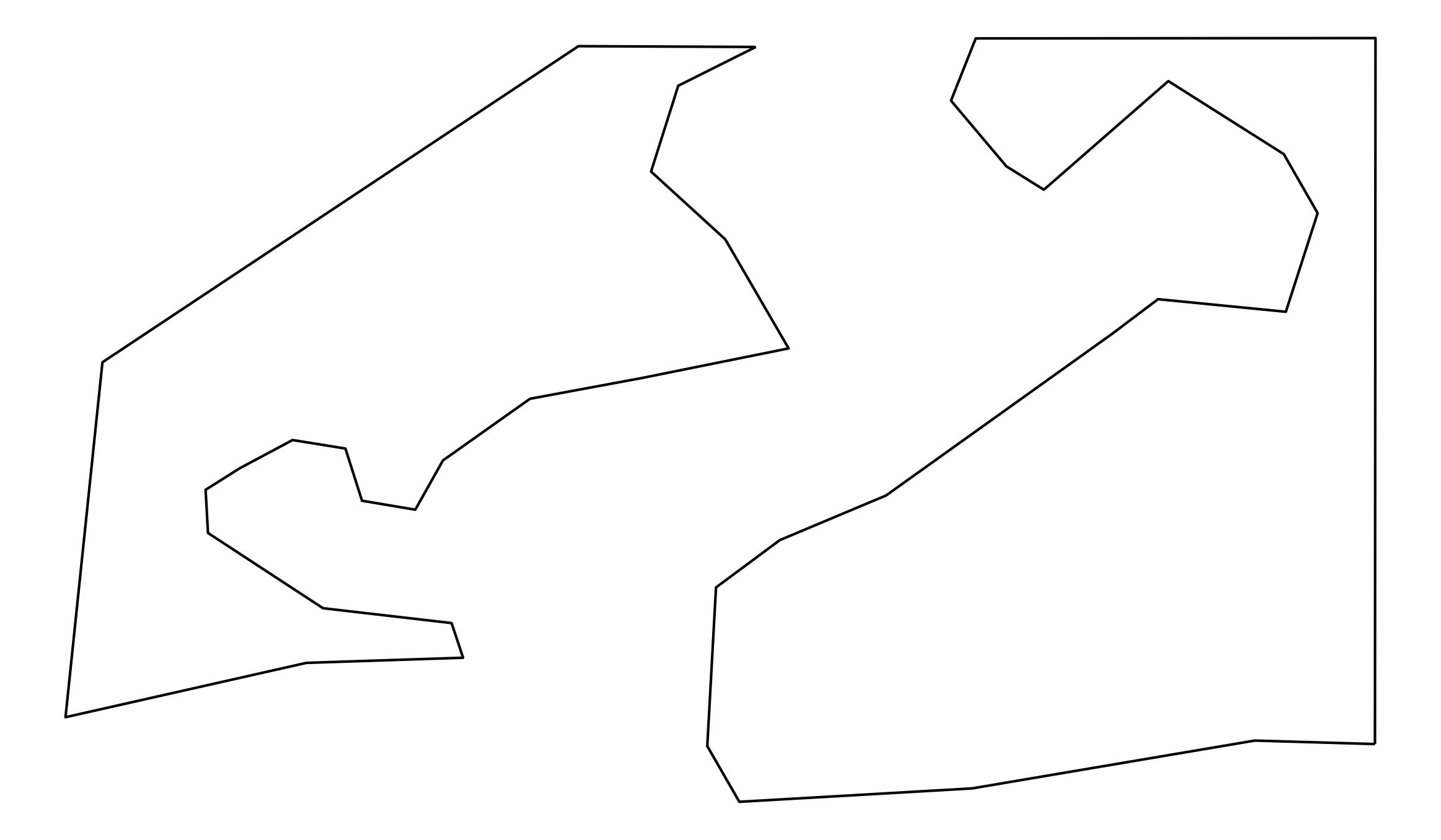 Guantanamo Bay Naval Base Outline Map