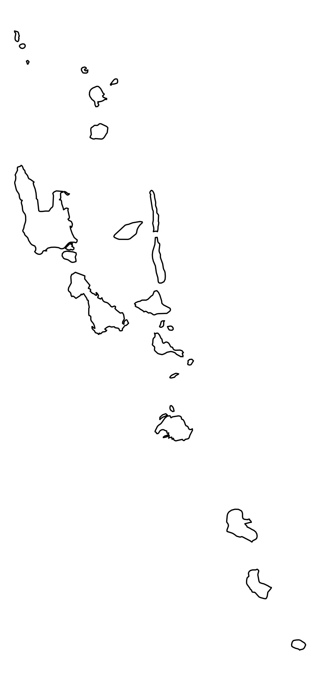 Vanuatu Outline Map