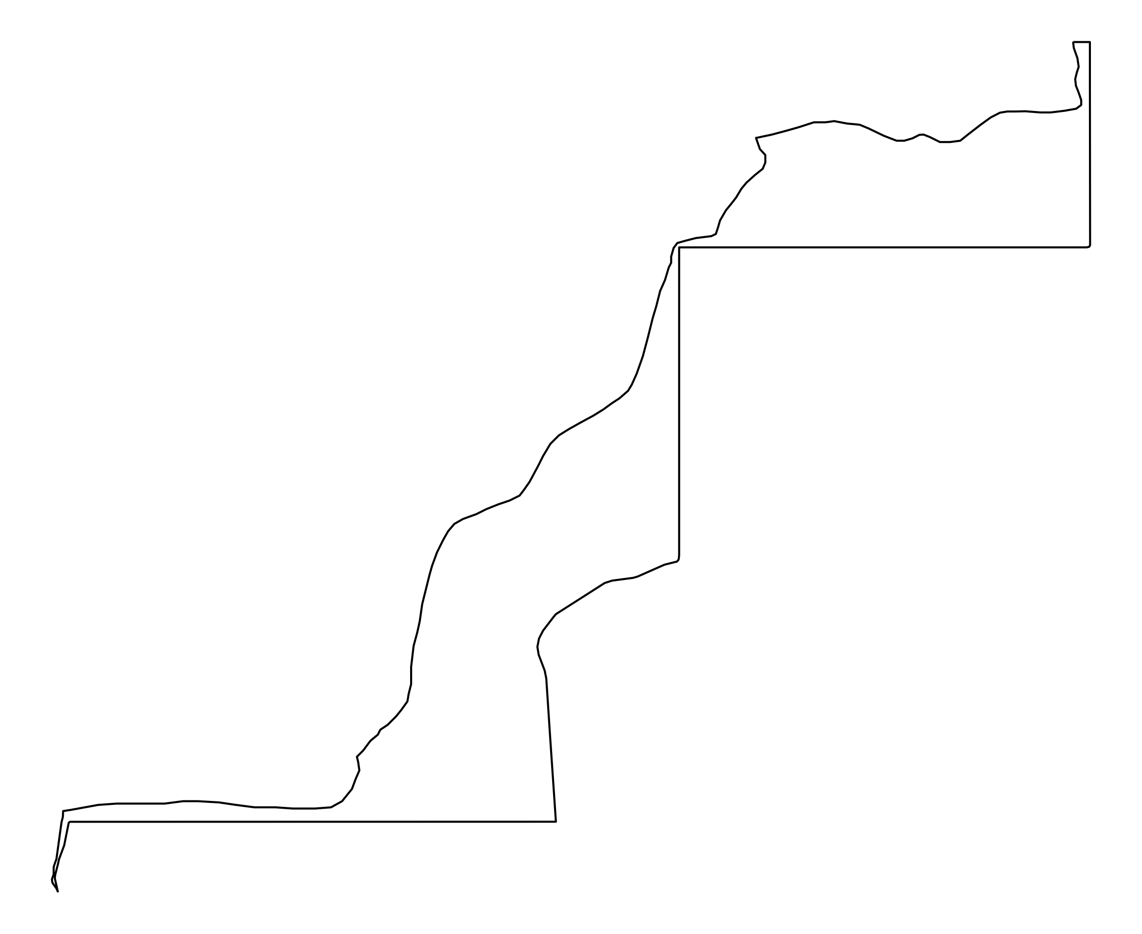 Western Sahara Outline Map